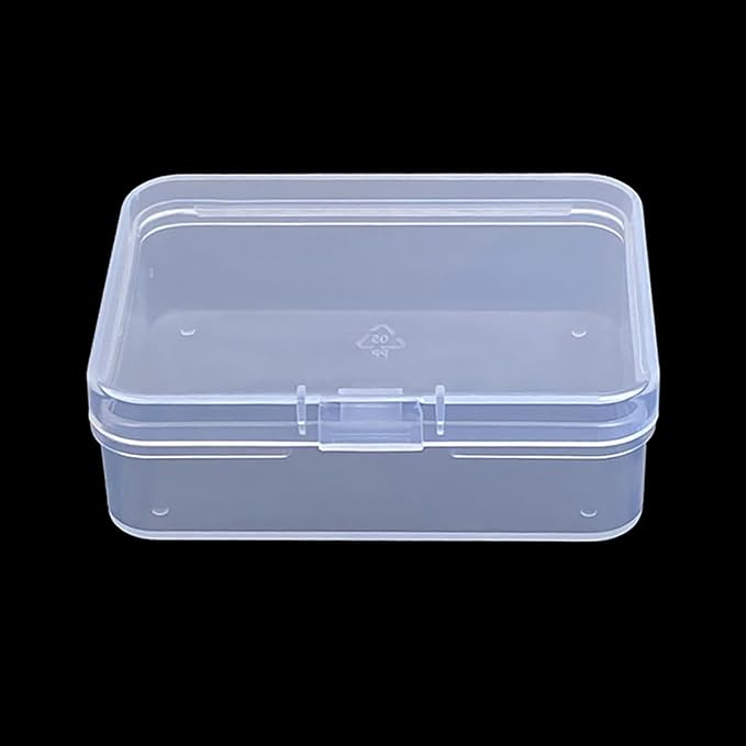 12 Pack Rectangle Small Plastic Containers (2.84 x 2.21 x 0.95 Inch), Small Plastic Containers, Mini Bead Organizer for items, Crafts, Beads, Coins, Jewelry and Business Cards