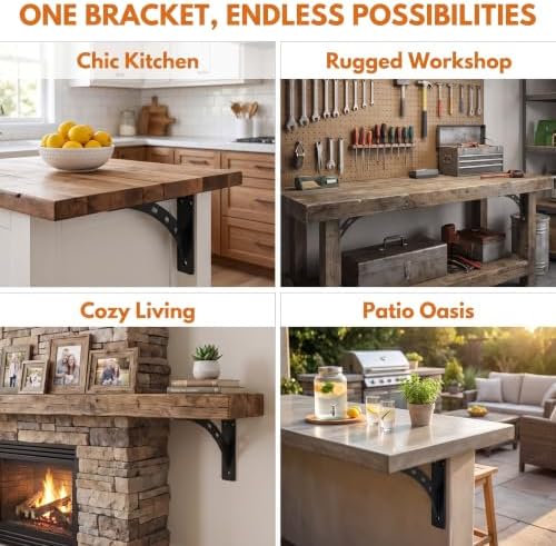 2-Pack Countertop Support Brackets 12"x10"x2"
