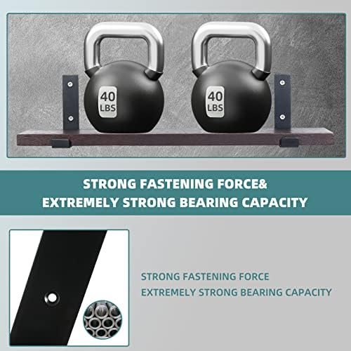 HEART ART Black Shelf Bracket 10 Inch, Shelf Brackets Heavy Duty,L Brackets for Shelves,Floating Shelf Bracket 8 Pack,9.