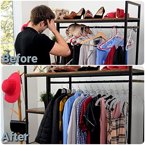 Clothes Hangers Plastic Set of 12 Pack Heavy Duty Hangers Dresses, T-Shirts Shirt Dress Blouse Hangers for Closet Organization Crystal Hanger Women and Men Coat Hanger