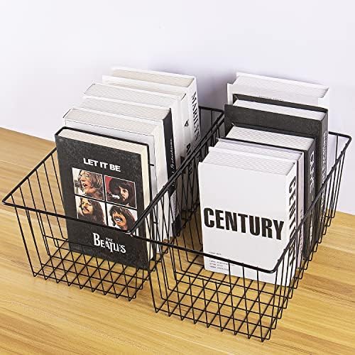 Freezer Organizer Bins - 3 Pack Stand Up Freezer Baskets for 16，17，21 cu.ft Upright Freezer, Wire Storage Baskets with B