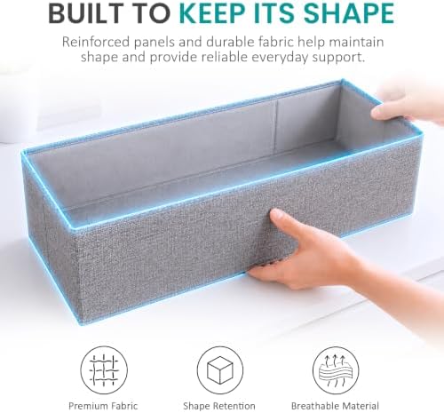 ZENO Drawer Organizer for PAX 100 Furniture - 4 Pack Clothes Organizer and Storage - Fabric Closet Divider Baskets for Underwear, Socks & Clothes - Nursery Dresser & Wardrobe Organization System