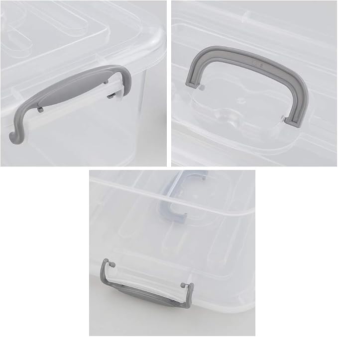 2 Packs Storage Bin with Lid, 8 Liter Plastic Box Set