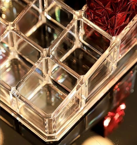Sooyee 9 Spaces Acrylic Lipstick Case -Mini Lipstick Holder,Clear