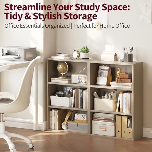 ALISENED 3-Tier Bookshelf, 23.6 × 9.4 × 35.2in, Small Bookshelf