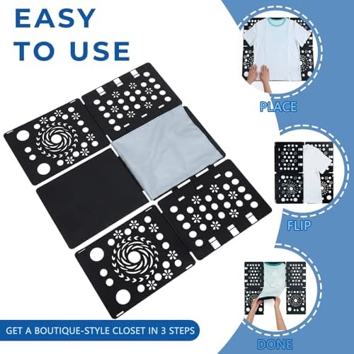 2 Pack Shirt Folding Board Laundry Organizer, Clothes Folding Board, Laundry Folding Table, Plastic Durable Fast Easy Ma