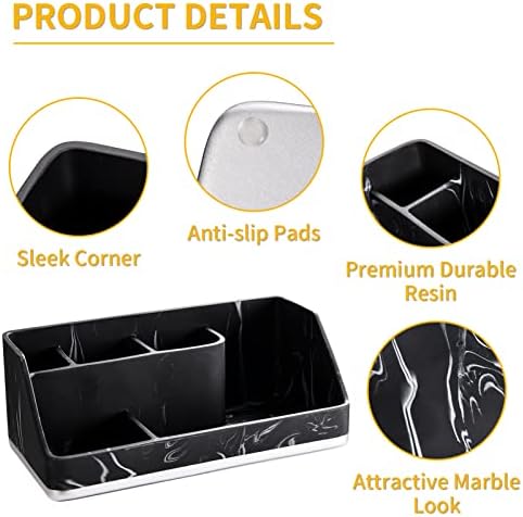 Bathroom Sink Organizer, Toothbrush Holder for Bathroom Counter, Black