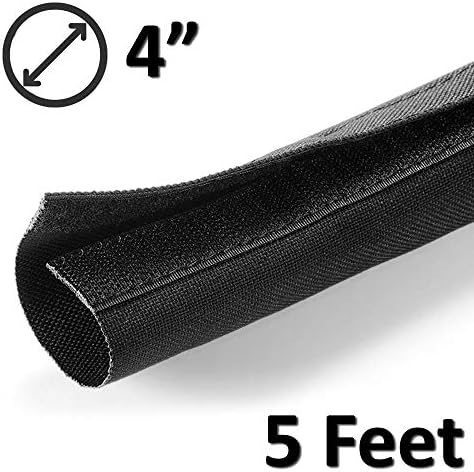 Electriduct 4" Hook and Loop Side Entry Hose and Cable Sleeve - 5 Feet