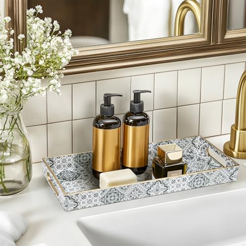 MAONAME Plastic Bathroom Vanity for Countertop, Narrow Decorative Trays