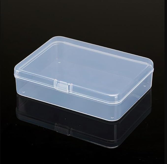 Rectangular Clear Plastic Organizer Storage Box Containers (4.45 x 3.31 x 1.14 inch), Small Plastic Containers Pack of 12