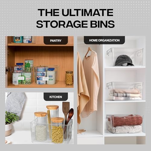 ClearSpace Clear Plastic Storage Bins – Pantry Organizers & Storage Containers, Cabinet Organizer - Home Organization Mu
