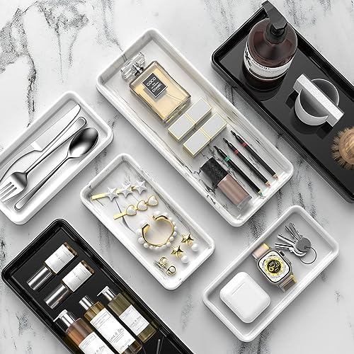Gurygo 8" Ceramic Bathroom Vanity Tray for Kitchen Counter - Kitchen Soap Tray - Rectangular Ceramic Trays for Bathroom 