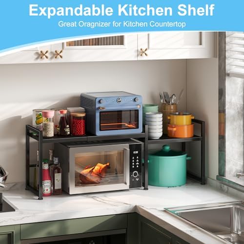 44.3 Inches Expandable Metal Storage Shelves,150LBS Heavy Duty Shelving Units and Storage For Appliance,Adjustable Utili