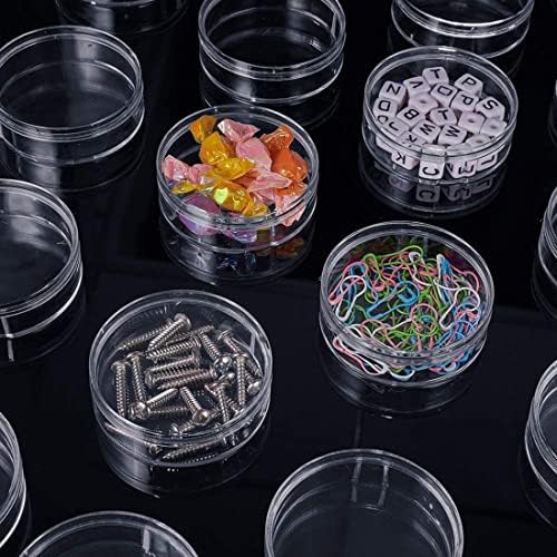 KissYou 24-Pack Acrylic Round Box Clear Candy Container, 3.2x3.2x1.2 Inch