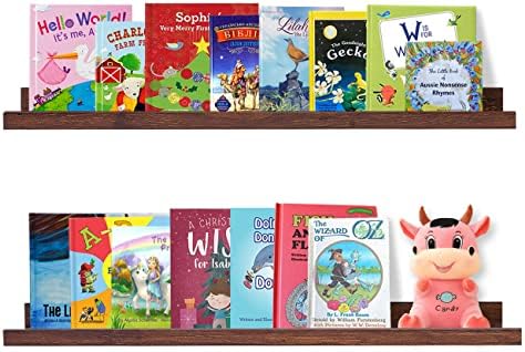 AZSKY Floating Picture Ledge 36 Inch Wall Mount Floating Shelves Long Wood Floating Book Shelves for Kids Room Wall Shel