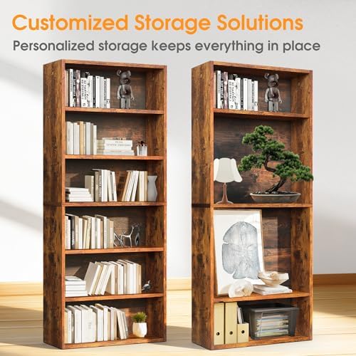 Sweetcrispy Tall Bookshelf, Book Shelf, Storage Organizer