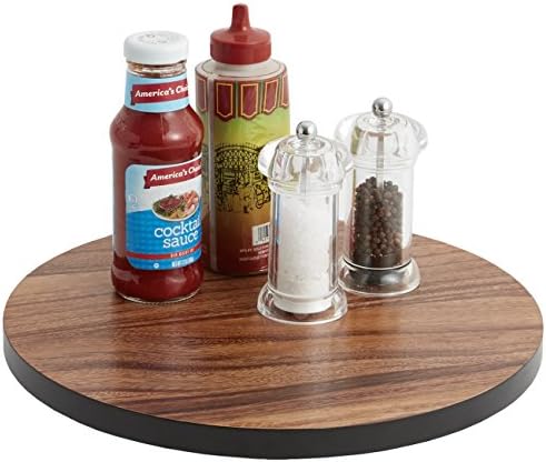 Woodard & Charles Round Acacia Wood Lazy Susan Turntable, 13.75", 6 Pack