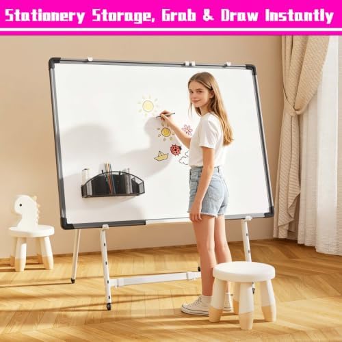Large Magnetic Marker Holder, Heavy Duty Magnetic Whiteboard Organizer, 5 Slots Mesh Metal Magnetic Dry Erase Marker Holder Pencil Cup Caddy for Whiteboard Fridge Office (Black)