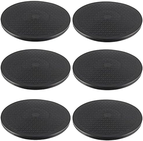 6 Pack 12 Inch Lazy Susan Turntable Organizer, Heavy Duty Rotating Swivel Stand, Single Sided 360 ° Turntable with Steel