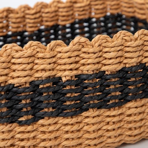 Small baskets for Organizing,Cute woven Storage basket with recycled paper rope for Shelves Bathroom,Little decorative b