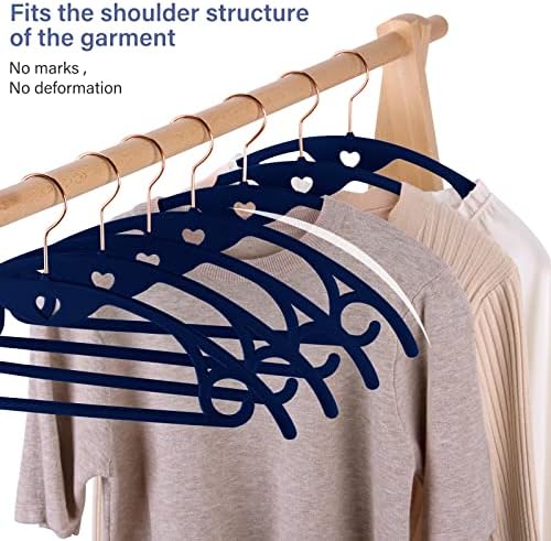 Velvet Hangers Felt Clothes Hangers 50 Pack Blue