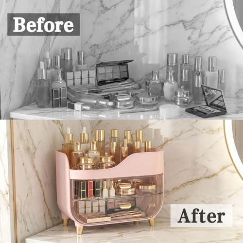 Makeup Organizer for Vanity with Large Smooth Drawers Extra Large Skincare Organizer for Bathroom Countertop and Dresser