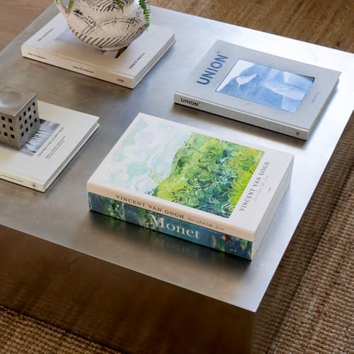 Decorative Cable Management Box - Book Shape Cord Organizer Box with Magnetic Closure for Home & Office (GoghMonet, Slim