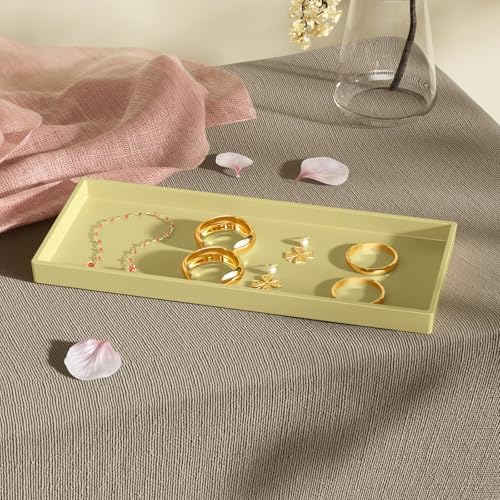 Vanity and Bathroom Tray, 11.8" ABS Countertop Organizer,Waterproof Vanity Tray for Toilet Tank,Perfume,Soap,Keys,Bathro