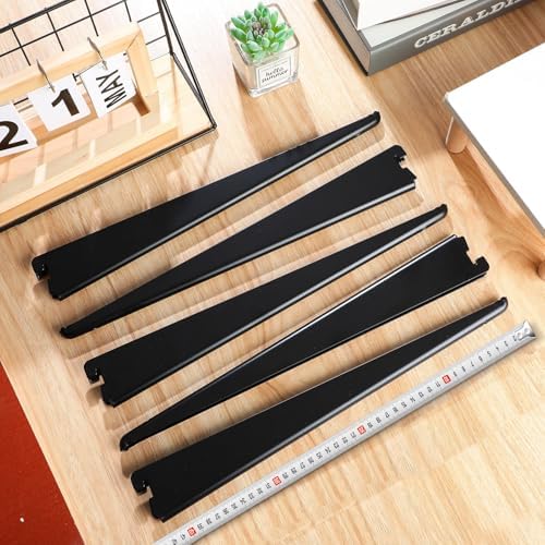 CroBlissful 20 Pcs Adjustable Shelf Brackets for Double Track System Closet Organization Heavy Duty Wire Shelf Brackets(