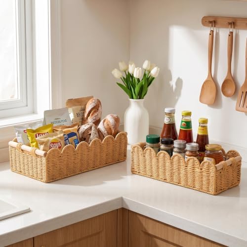 YRMT Toilet Paper Storage Basket Paper Rope Shelf Baskets Set of 2