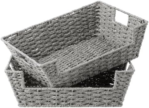 StorageWorks Pantry Baskets for Organizing, Large Wicker Basket for Storage