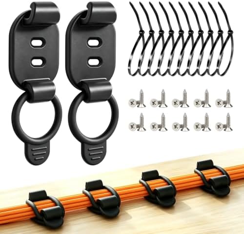 Adjustable Cable Management Clips, Self Adhesive Cord Organizer with Elastic Loop, Reusable Cable Holder for Desk, Under