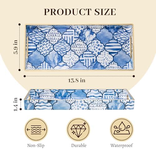MAONAME Bathroom Vanity for Countertop, Plastic Decorative Trays