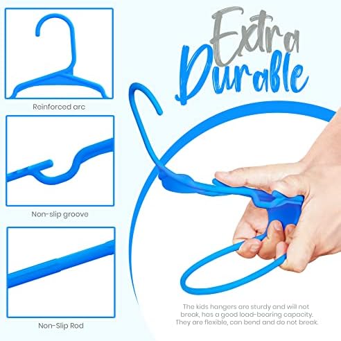 Utopia Home Kids Hangers 20 Pack – 11.5 Inch Baby Closet Hangers Blue