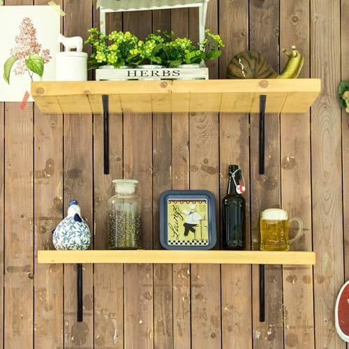 Heavy Duty L Shelf Brackets 8Pcs, Metal Wall Mount Floating Shelf Supports