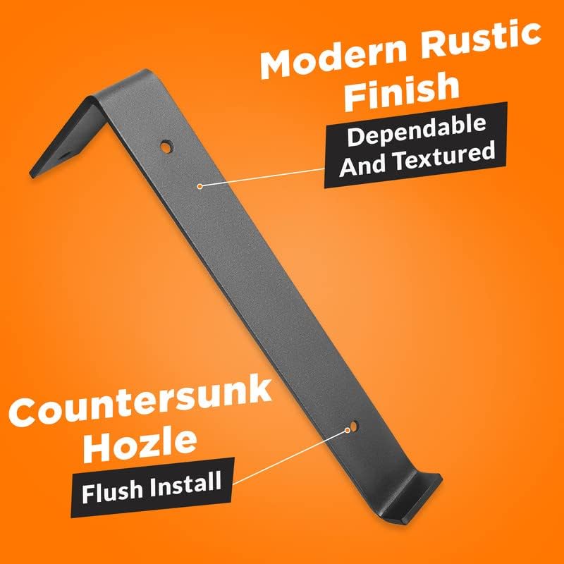 BATODA 12" Z Shelf Brackets with Lip for 11.25" Boards, Heavy Duty, Pack 8