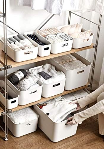 Set Of 2 Plastic Storage Bins,14.5x10.2x6.3 Versatile Kitchen Pantry Organization and Storage,for Plastic Storage Contai
