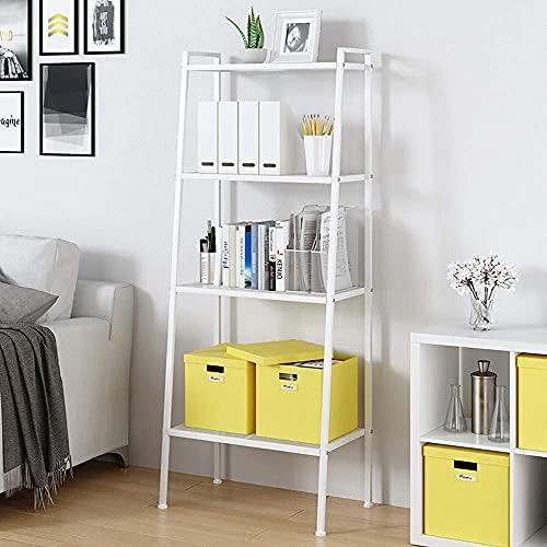 Ladder Shelf,Black Bookshelf 4 Tier Small Bookshelf,Ladder Shelf Bookcase,Tall Bookshelf,Leaning Bookshelf,Skinny Booksh