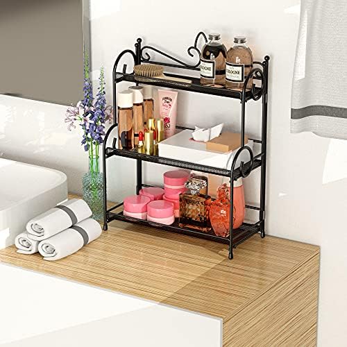 YIUKEA Bathroom Organizer Countertop - 3 Tier Spice Rack Organizer, Counter Organization and Storage for Bathroom, Kitch