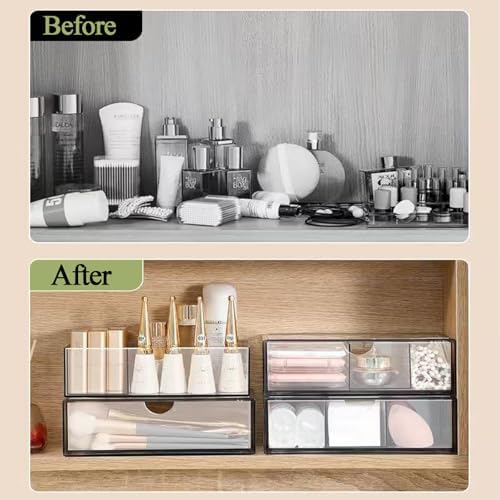 Hair Accessories Organizer for Girls, Clear Acrylic Hair Tie Organizer, or Headband, bows，Cute Small Stackable Storage D