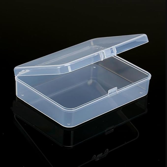 Rectangular Clear Plastic Organizer Storage Box Containers (4.45 x 3.31 x 1.14 inch), Small Plastic Containers Pack of 12