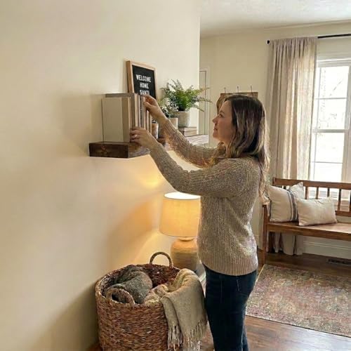joelsantiques 42 Inch Wooden Floating Shelves for Wall -42x6x2 in -Made of Natural Wood - Long Heavy Duty Rustic Wall Sh