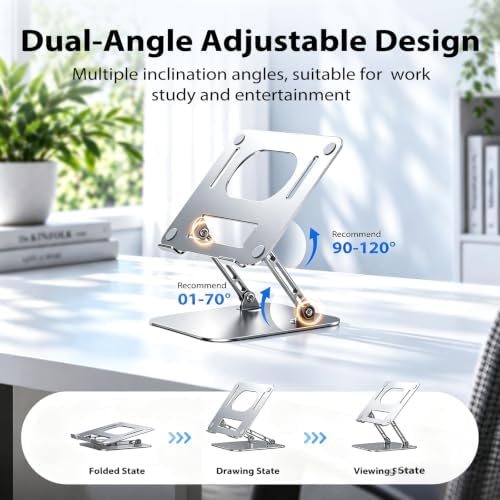 Orlian Adjustable Aluminum Laptop Stand for Desk, Laptop Riser for 11-16"
