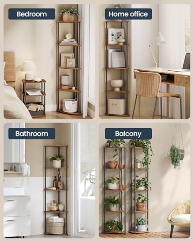 SONGMICS HOME 5-Tier Corner Shelf, Toolless Assembly