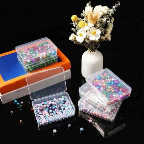 Jetec 18 Pieces Small Clear Plastic Storage Box, 2.5 x 1.7 x 0.8 Inch