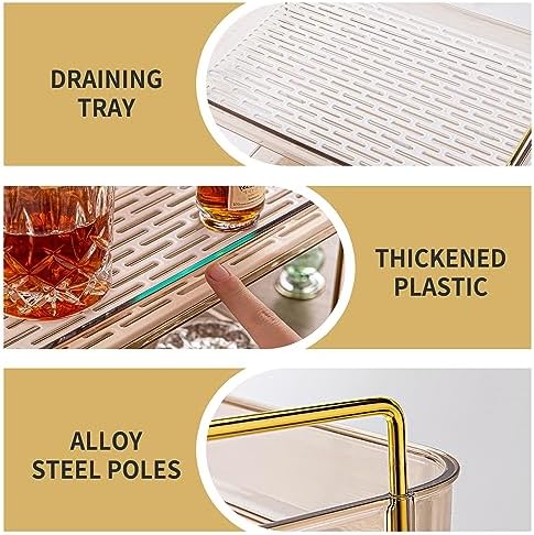 Coffee Bar Accessories, Station Organizers,Large Capacity Storage with Drain Board,Whisky Tray,Mug Tea Cup Holder Coffee