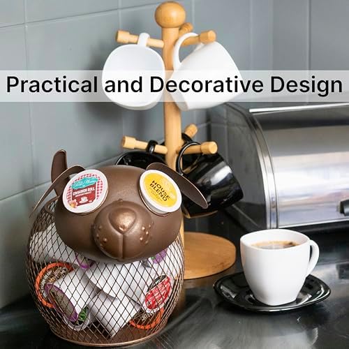 Made Easy Kit K-Cup Countertop Sculpture Holder for Keurig K-cup Coffee Pods, Tea Bags, Creamers (Dog (25 K-Cups)