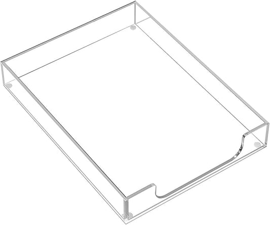 MaxGear Acrylic Letter Tray | Clear Desk Organizer for Papers, Documents, Notebooks, Multi-Function File Tray, Desktop Organizer for Office, Home