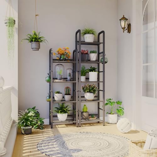 YMYNY 5 Tier Bookshelf, Freestanding Bookcase for Living Room, Bedroom, Home Office, Multi-Functional Storage Rack Organ