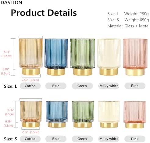 DASITON Makeup Brush holder Organizer,Crystal Cosmetic Makeup Brush Glass Brushes Storage Holder, Vintage Make Up Brush 